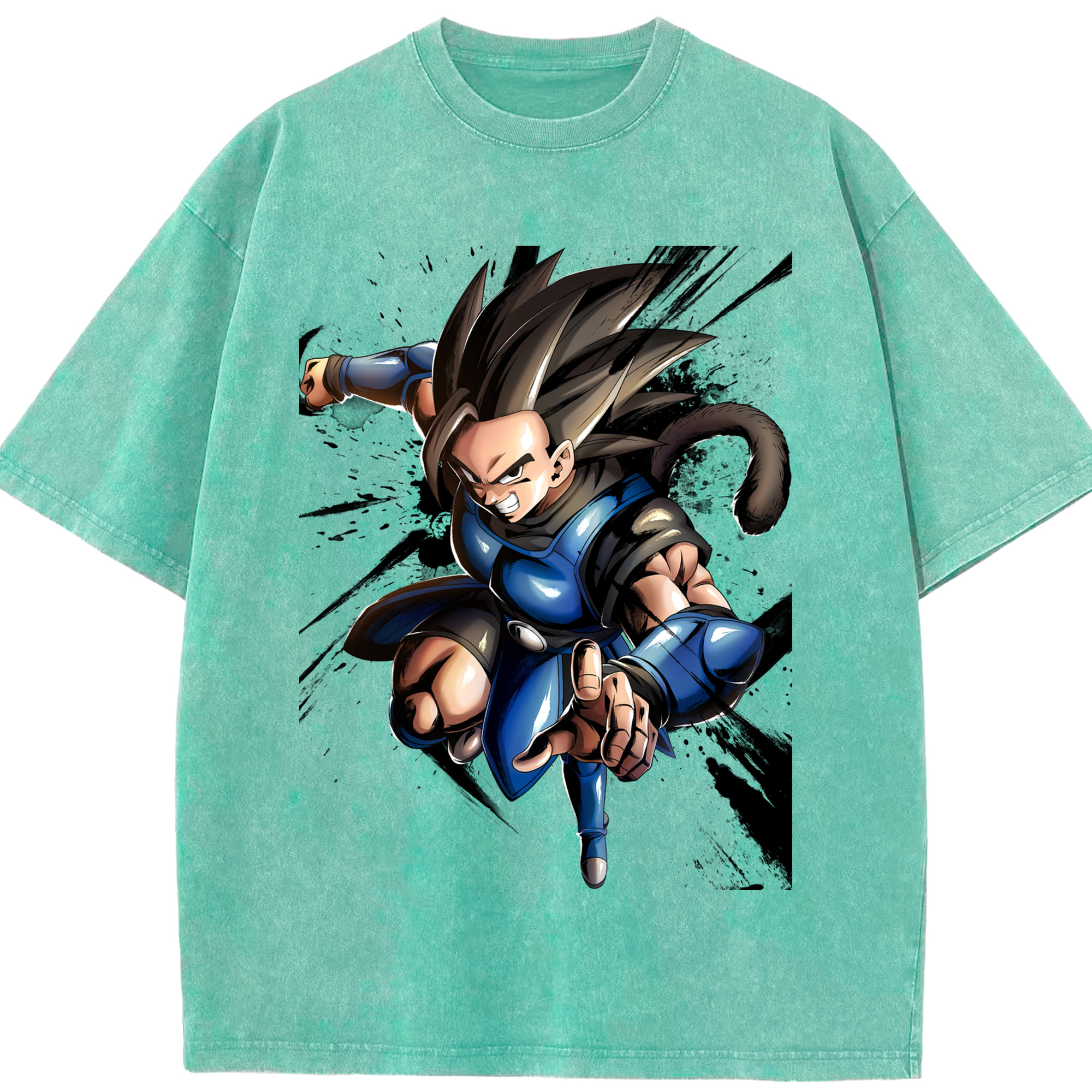 （画像用） ドラゴンボール ベジータ四世（Bejīta Yonsei）DRAGON BALL Vegeta IV 綿100% ヴィンテージ風 半袖Tシャツ（フロントプリント）